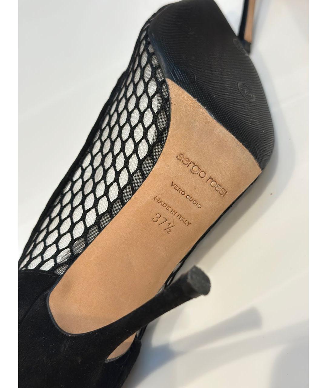 SERGIO ROSSI Черные кожаные туфли, фото 5