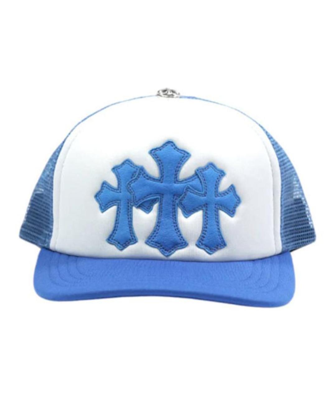 CHROME HEARTS Белая кожаная кепка, фото 1