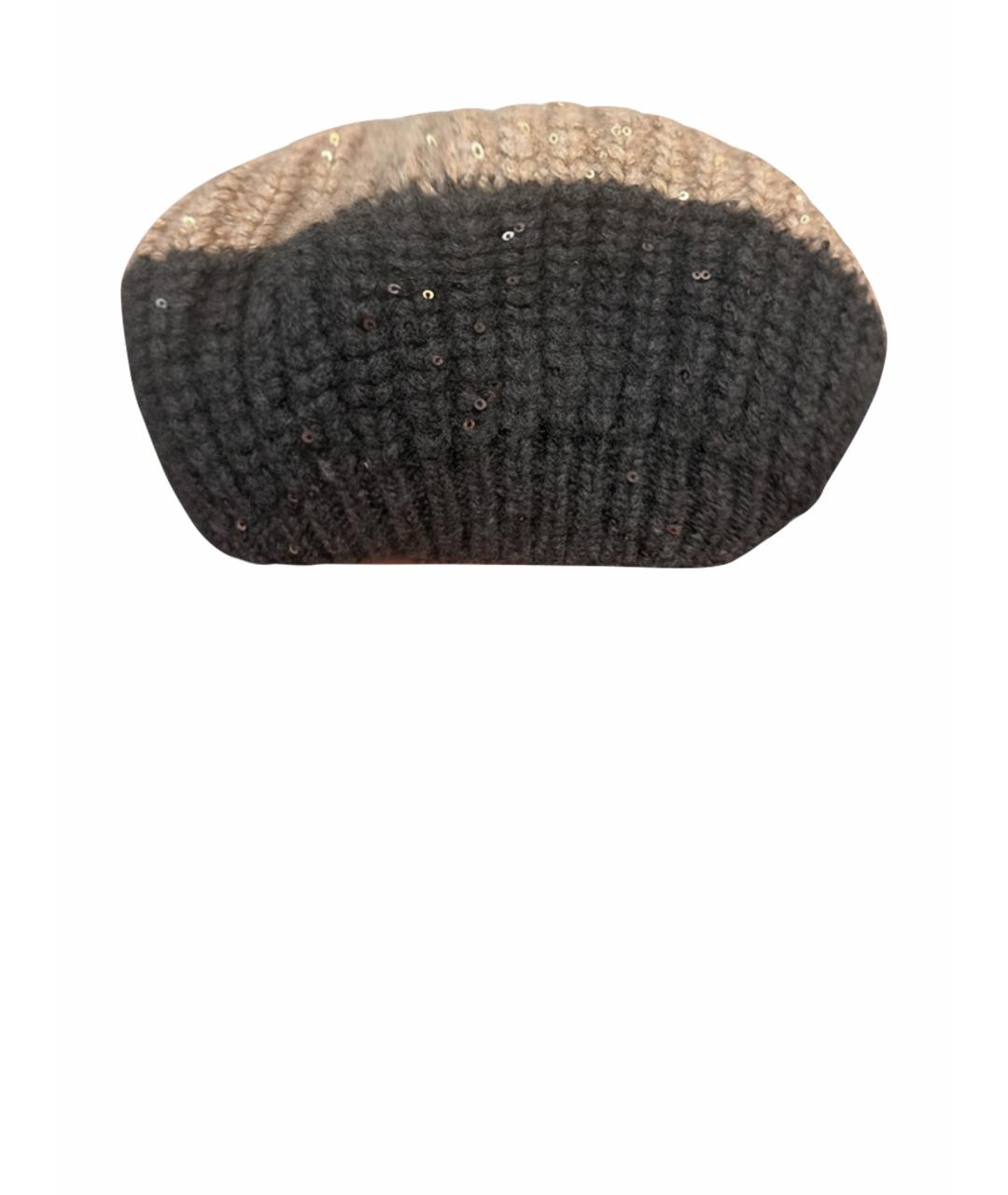 BRUNELLO CUCINELLI Бежевая кашемировая шапка, фото 1