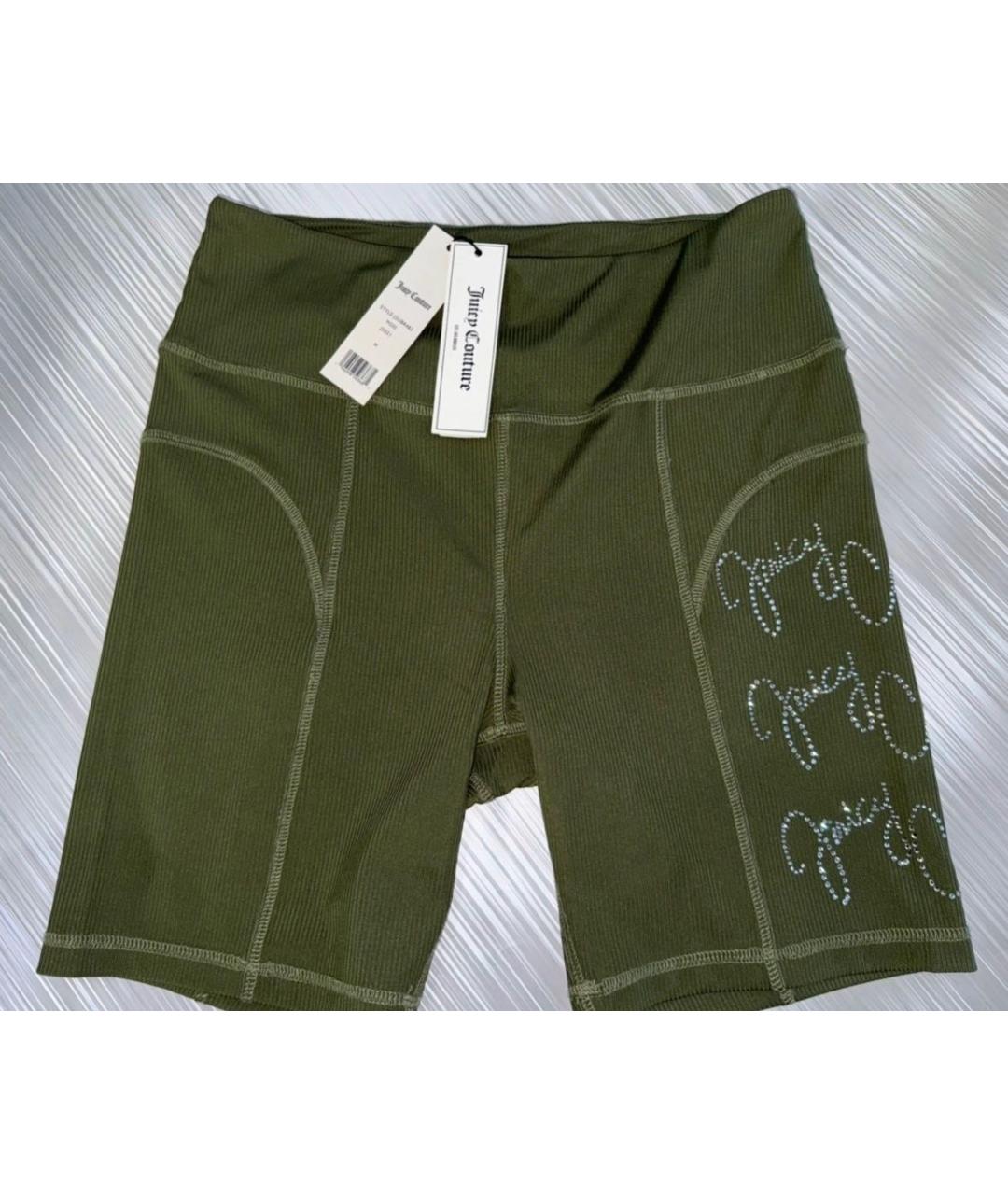 JUICY COUTURE Зеленые полиэстеровые леггинсы и велосипедки, фото 6