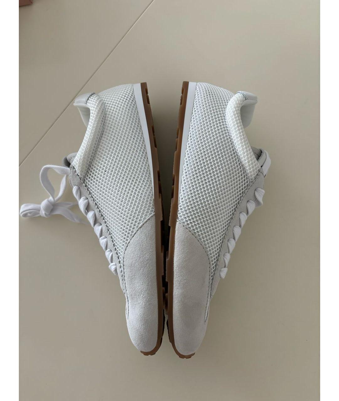 MIU MIU Белые кожаные кеды, фото 4