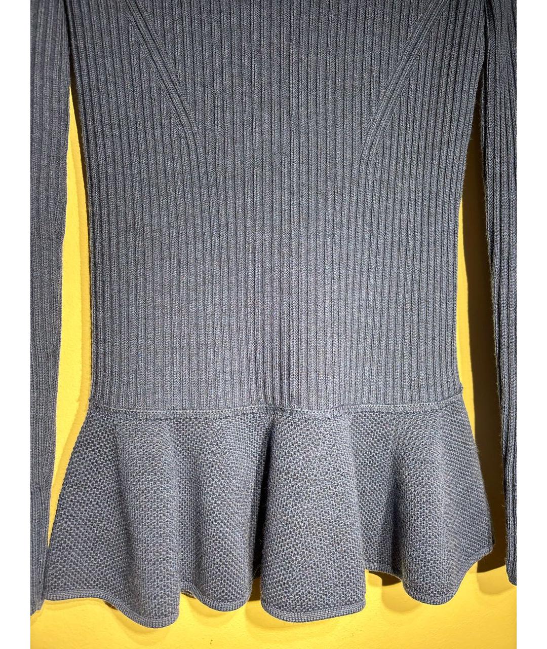 TORY BURCH Синий шерстяной джемпер / свитер, фото 4