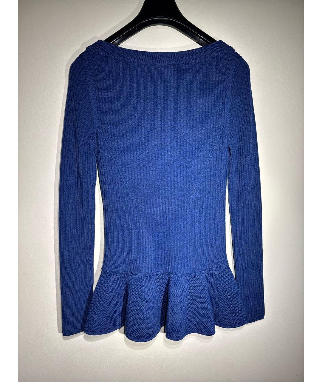 TORY BURCH Синий шерстяной джемпер / свитер, фото 2