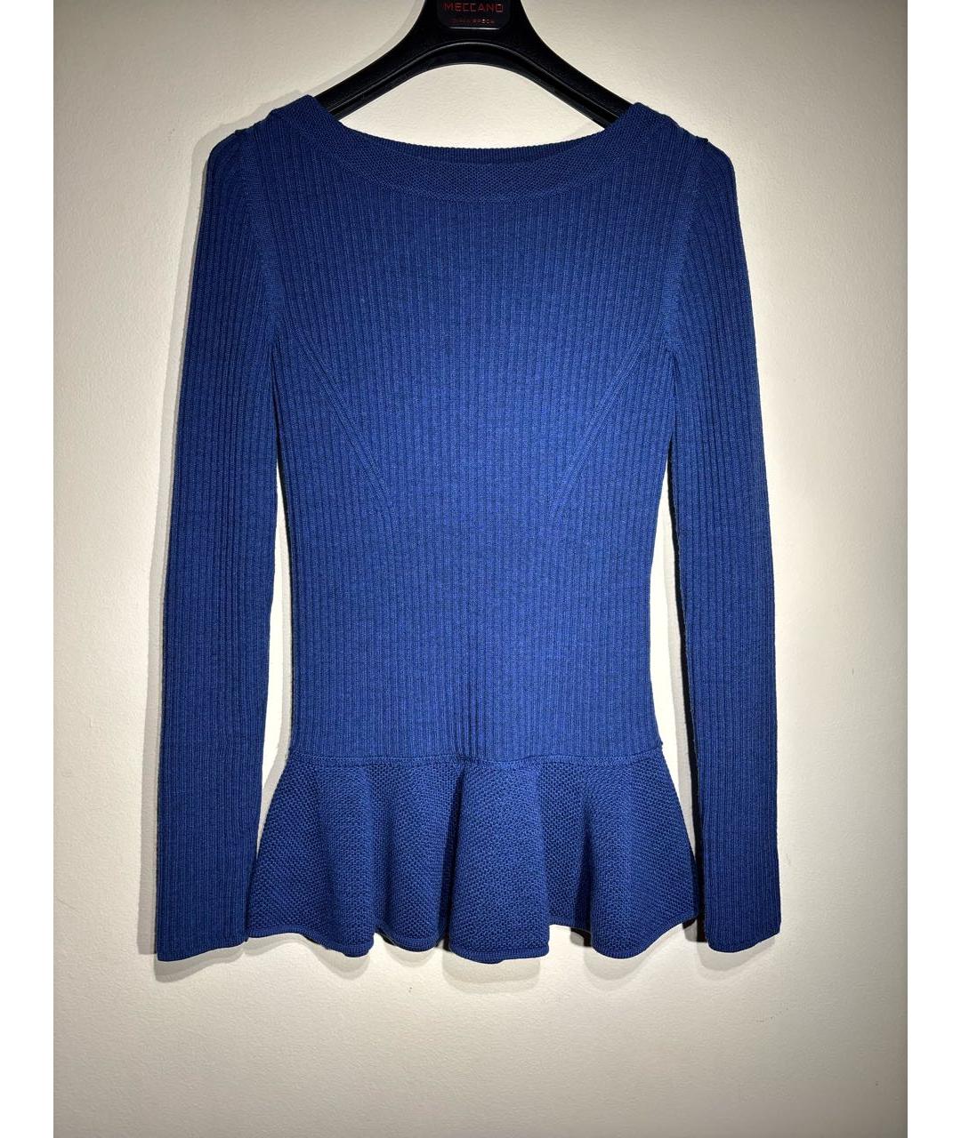 TORY BURCH Синий шерстяной джемпер / свитер, фото 5