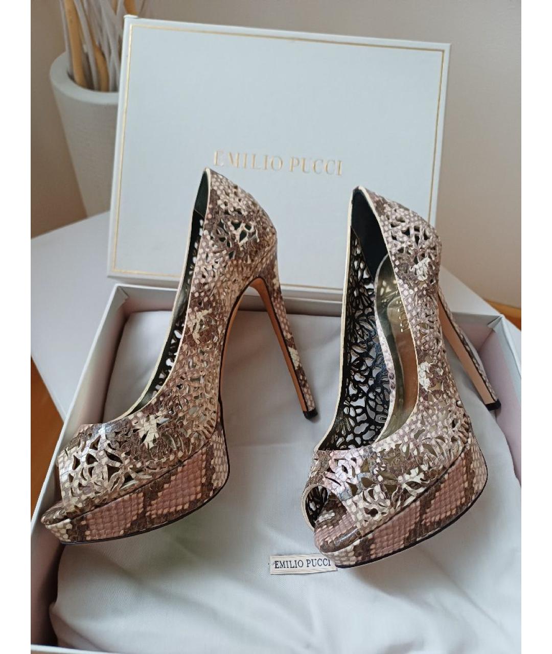 EMILIO PUCCI Мульти кожаные туфли, фото 3