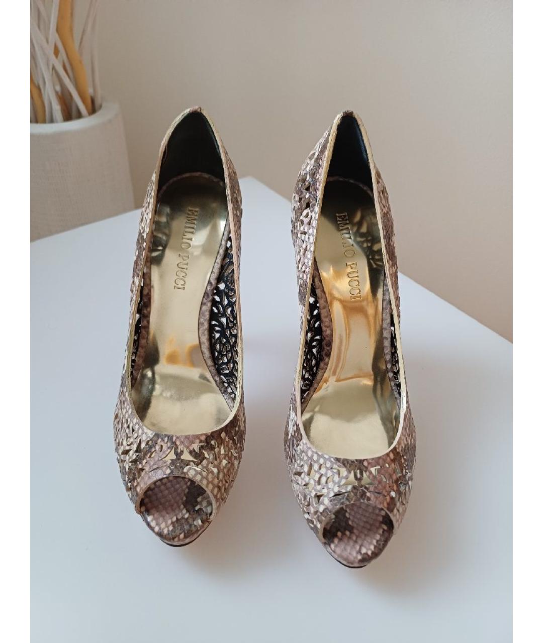 EMILIO PUCCI Мульти кожаные туфли, фото 7