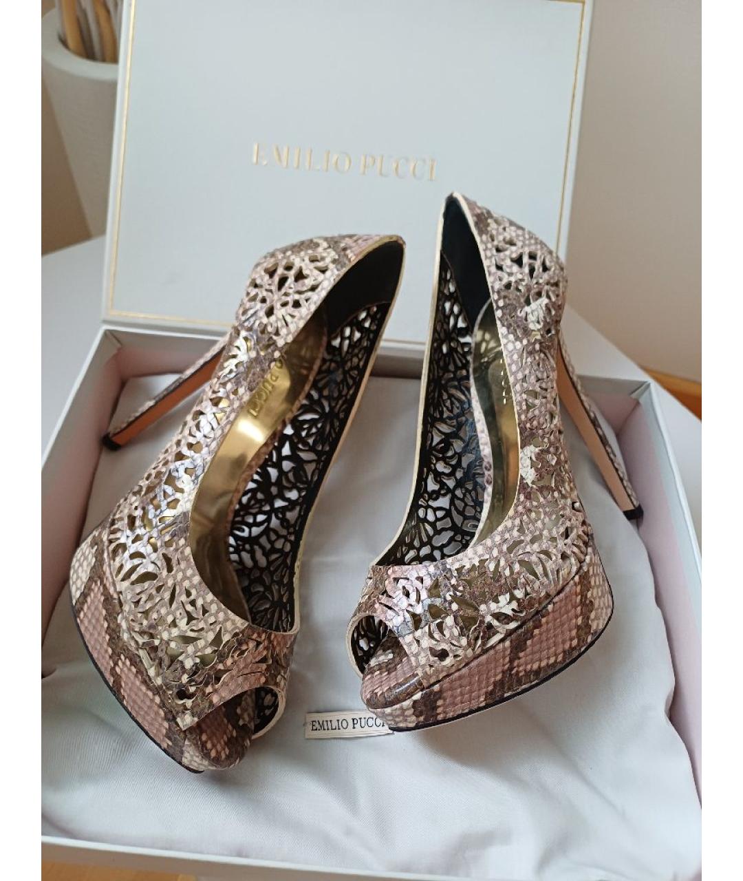 EMILIO PUCCI Мульти кожаные туфли, фото 5