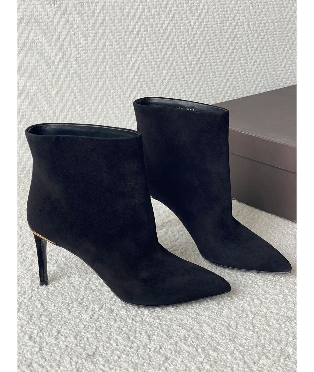 LOUIS VUITTON Черные замшевые ботильоны, фото 3