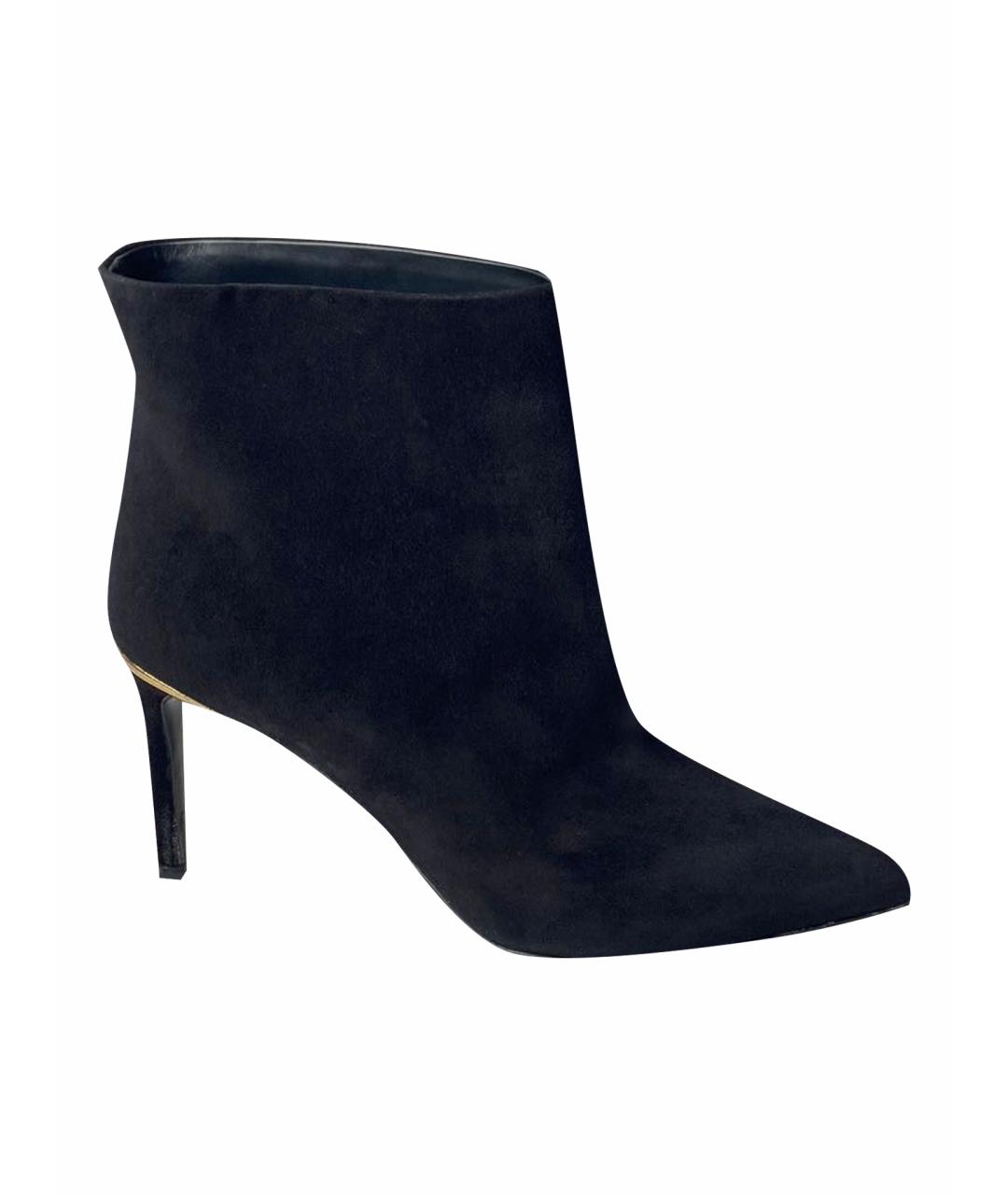 LOUIS VUITTON Черные замшевые ботильоны, фото 1