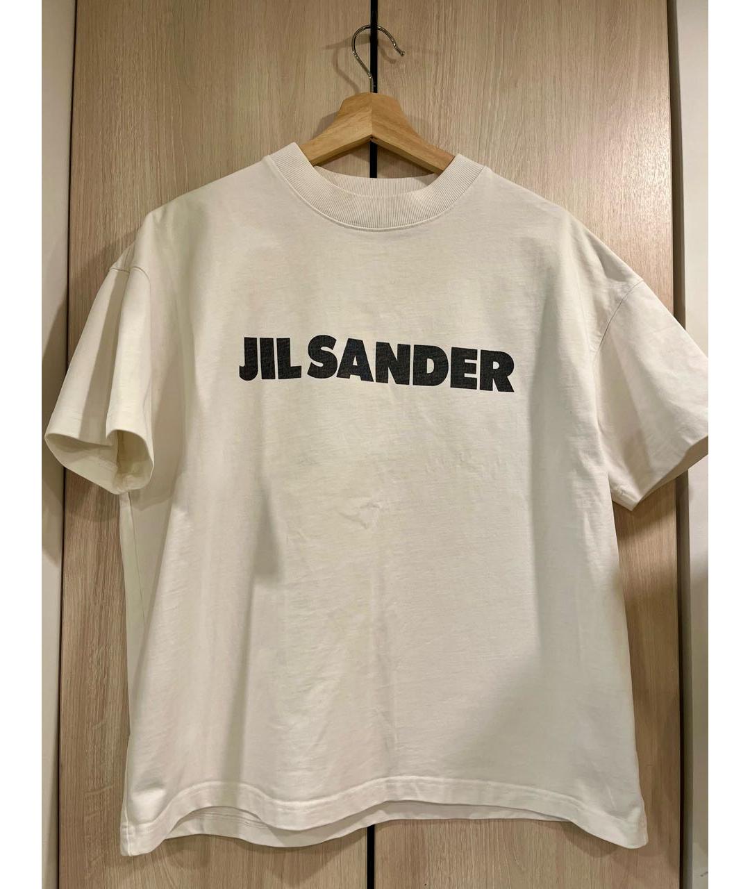 JIL SANDER Белая хлопковая футболка, фото 5