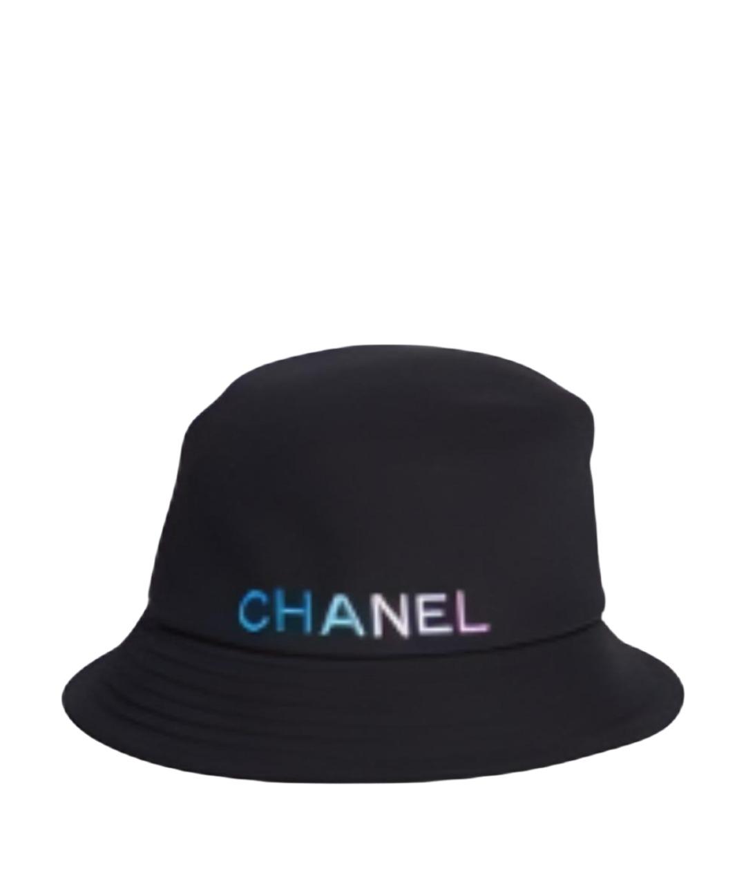 CHANEL Черная хлопковая панама, фото 1