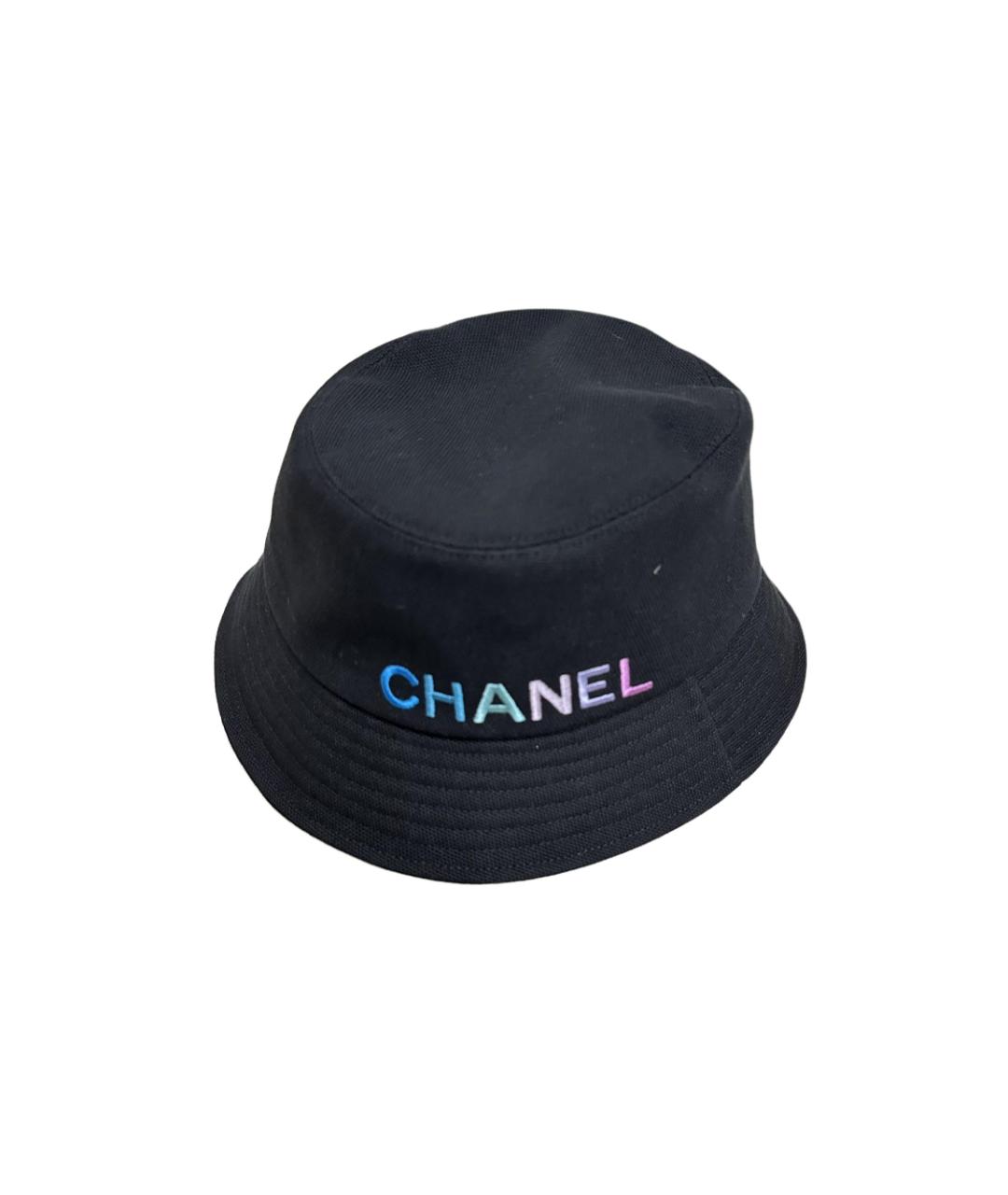 CHANEL Черная хлопковая панама, фото 2