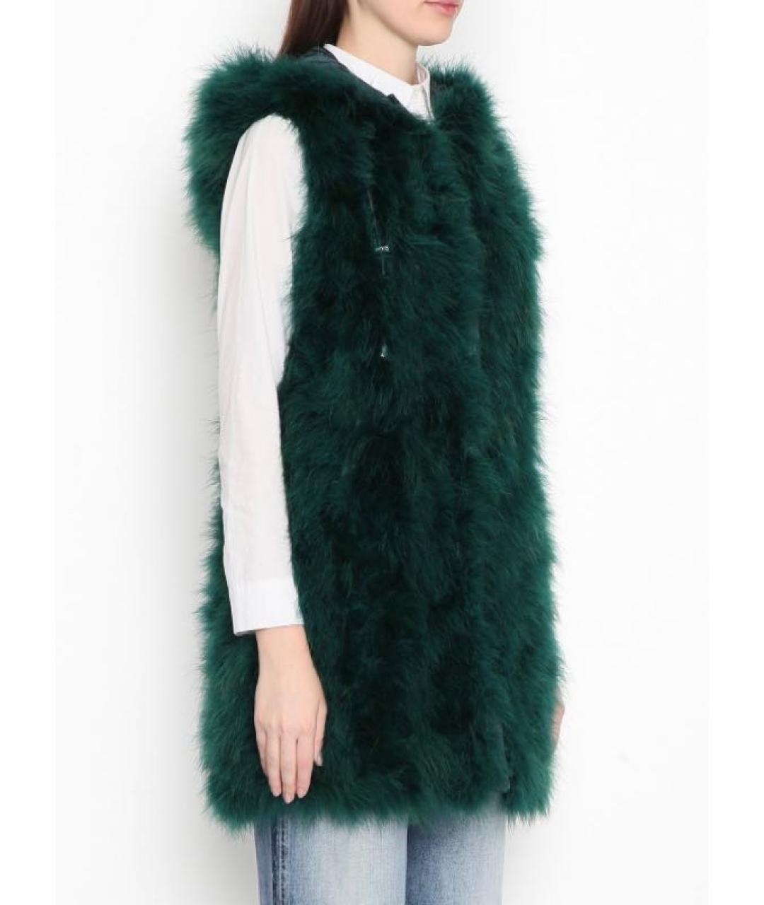 ERMANNO FIRENZE Зеленый жилет из экзотической кожи, фото 3