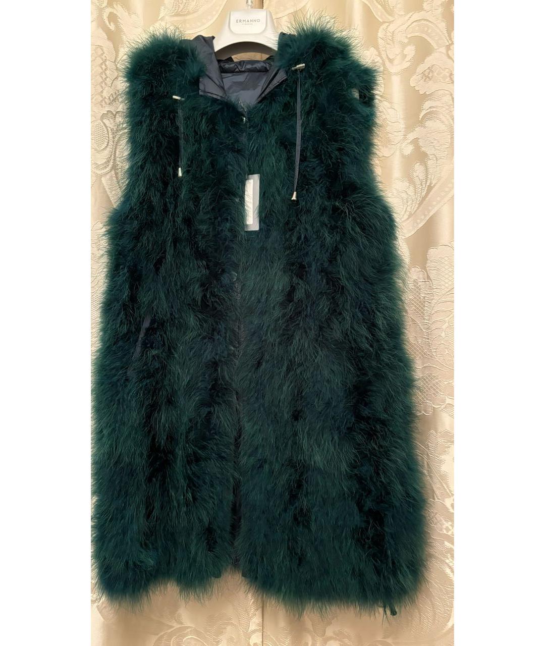 ERMANNO FIRENZE Зеленый жилет из экзотической кожи, фото 5