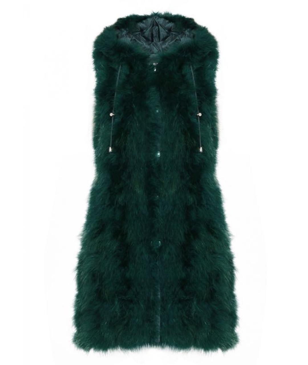 ERMANNO FIRENZE Зеленый жилет из экзотической кожи, фото 4