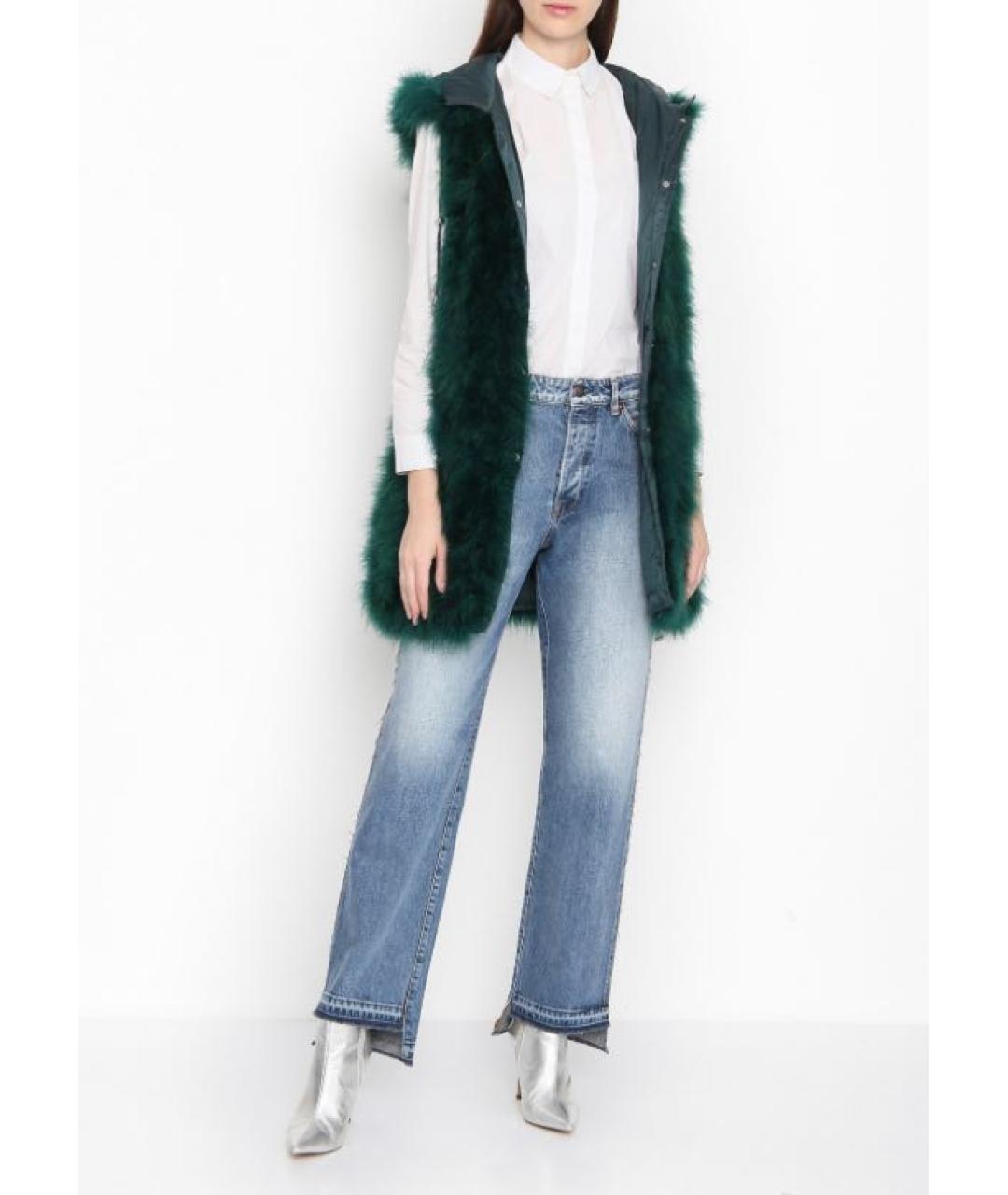 ERMANNO FIRENZE Зеленый жилет из экзотической кожи, фото 2