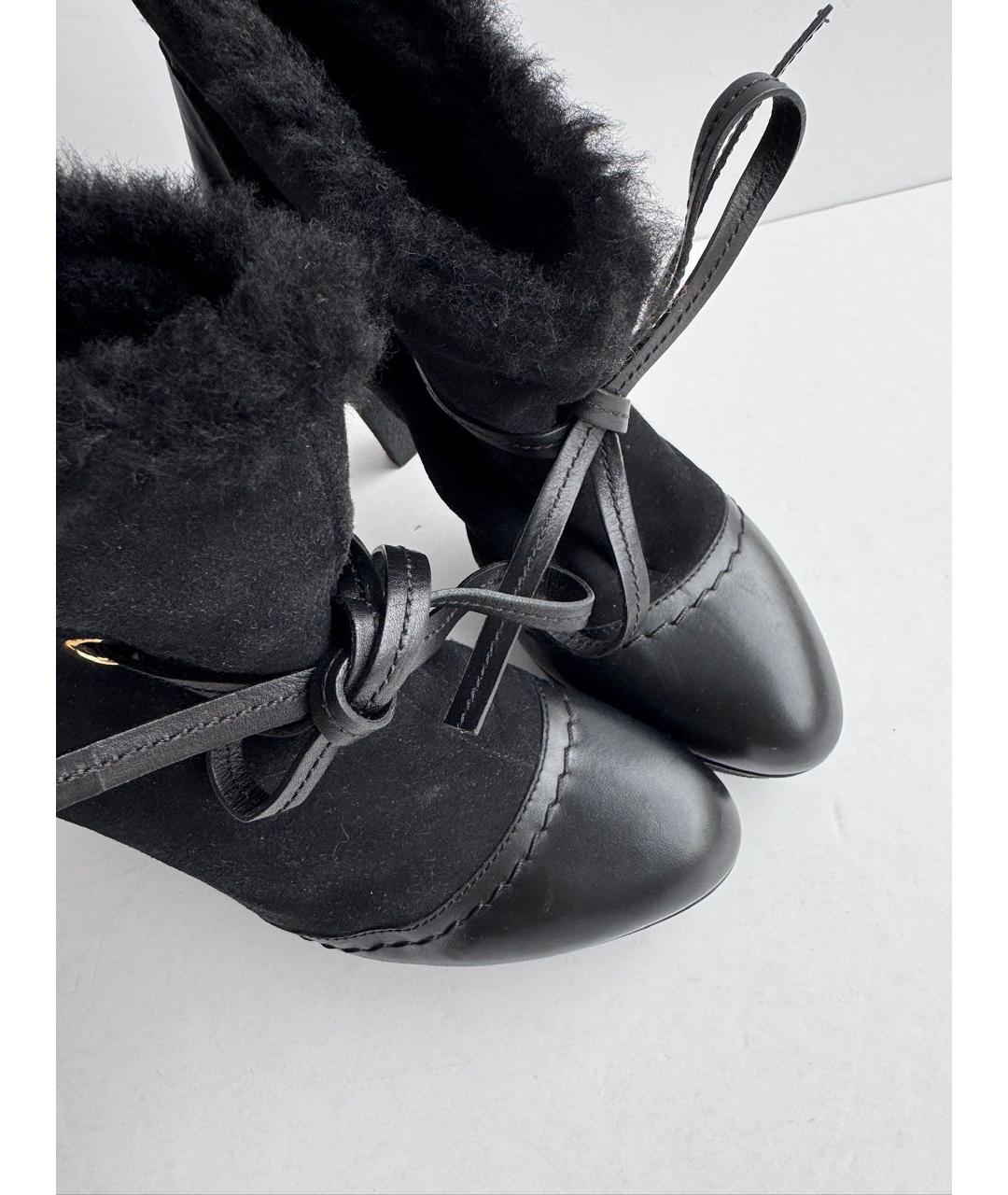 SERGIO ROSSI Черные кожаные ботильоны, фото 3