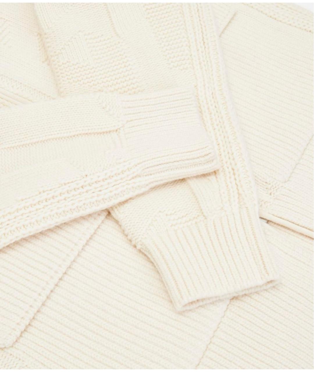 HERMES Бежевый шерстяной кардиган, фото 6