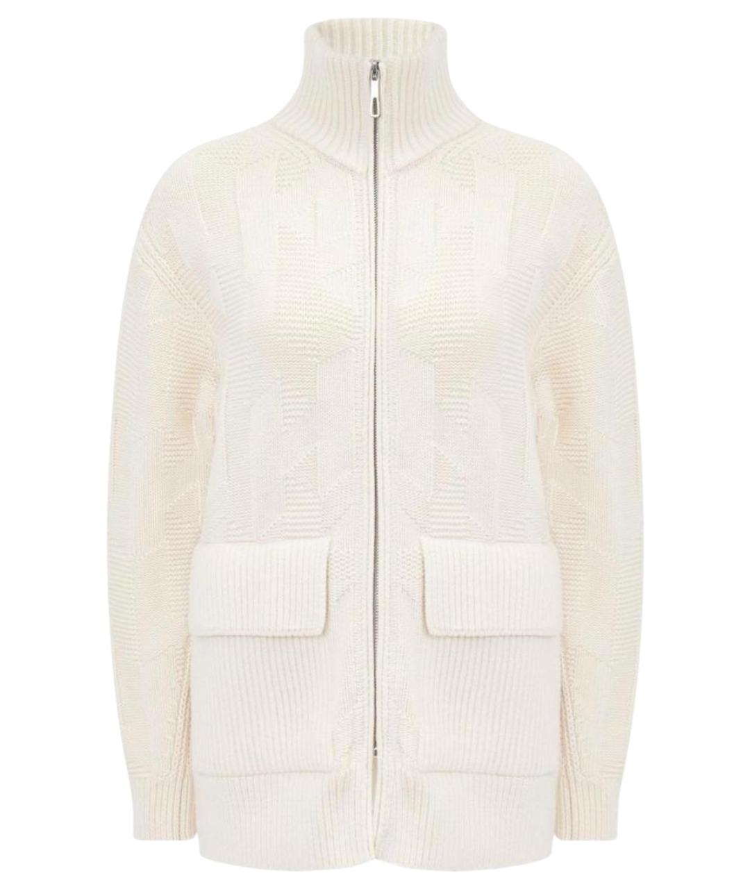 HERMES Бежевый шерстяной кардиган, фото 1