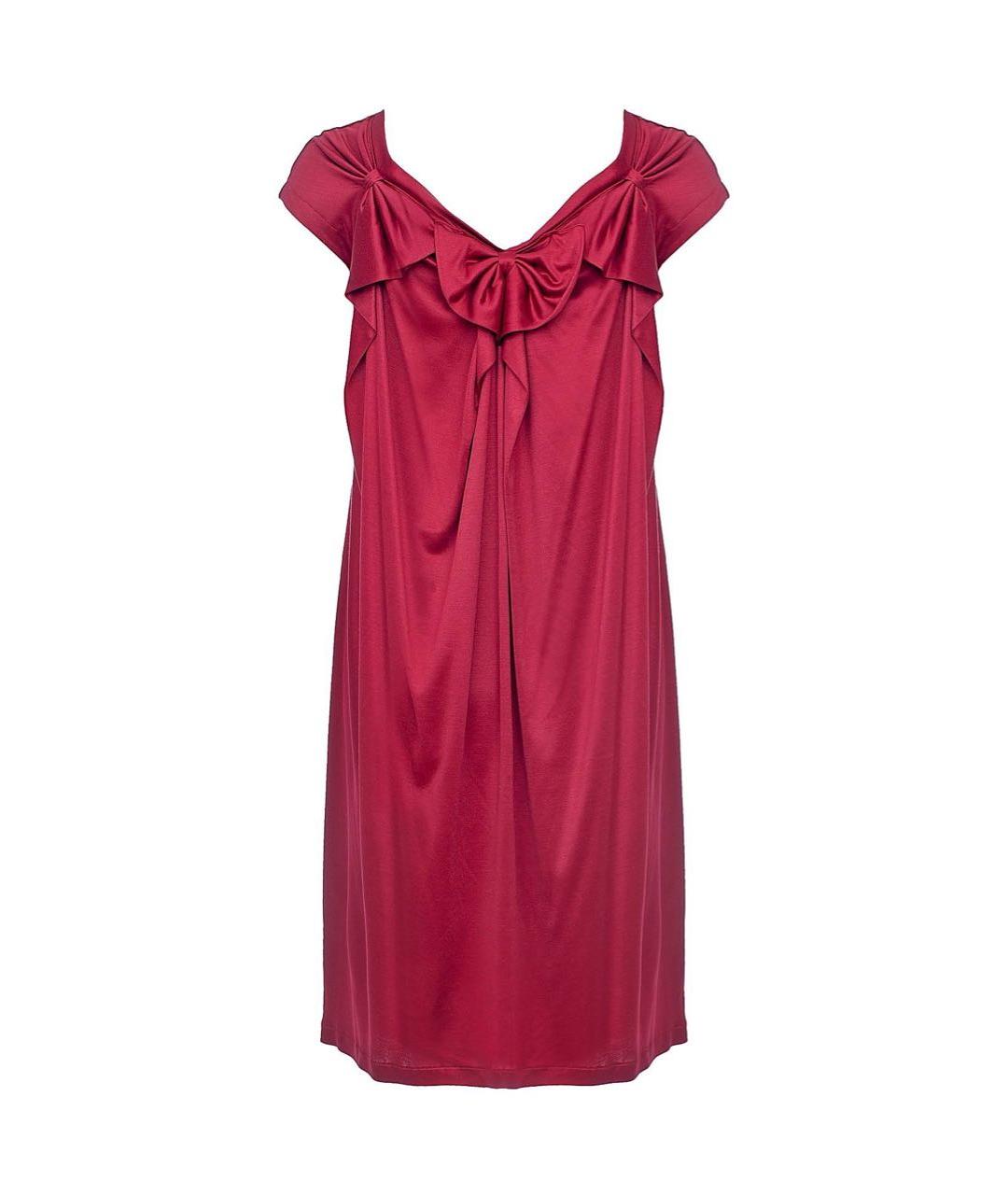 YVES SAINT LAURENT VINTAGE Бордовое шелковое коктейльное платье, фото 2