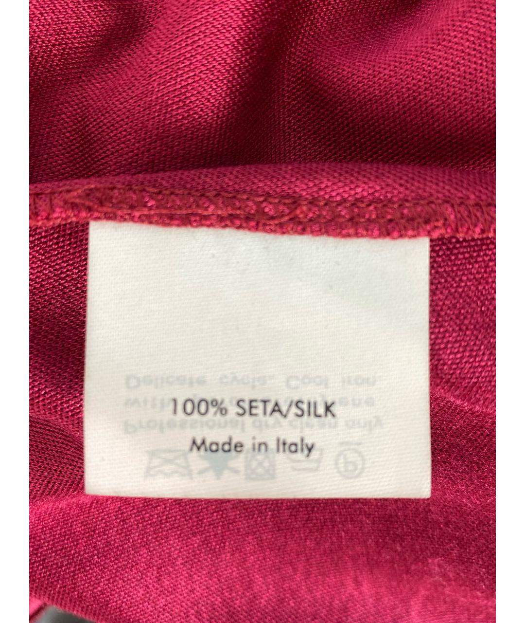 YVES SAINT LAURENT VINTAGE Бордовое шелковое коктейльное платье, фото 7