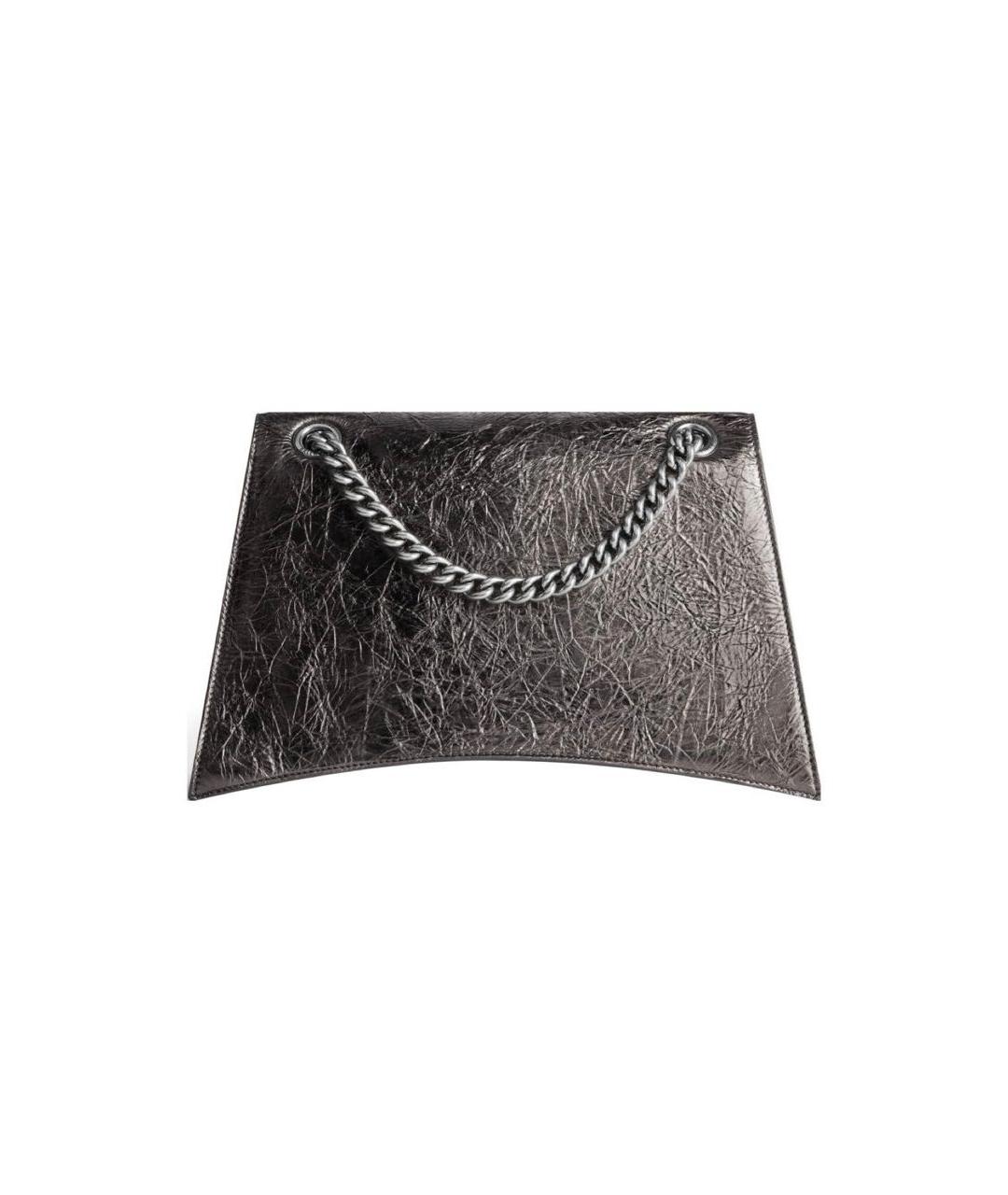 BALENCIAGA Антрацитовая кожаная сумка через плечо, фото 3