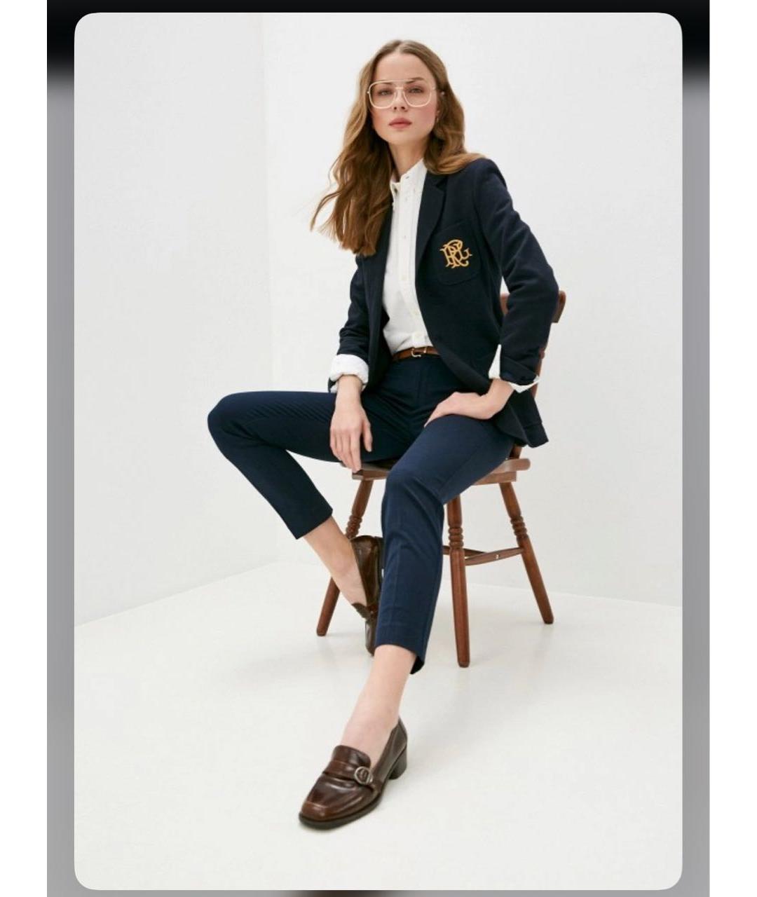 POLO RALPH LAUREN Темно-синий хлопковый жакет/пиджак, фото 8