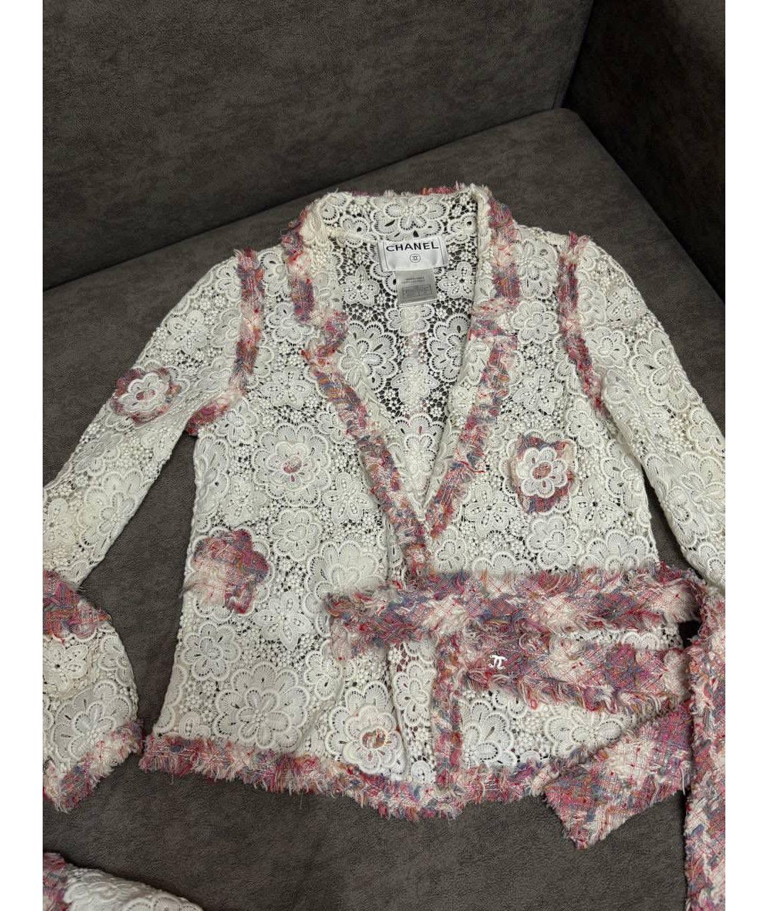 CHANEL Белый хлопковый костюм с юбками, фото 9