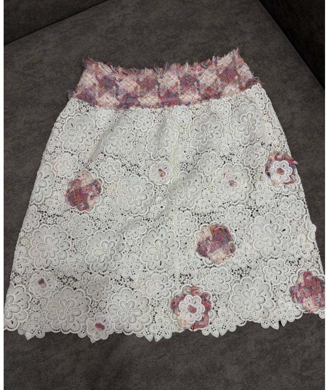 CHANEL Белый хлопковый костюм с юбками, фото 2