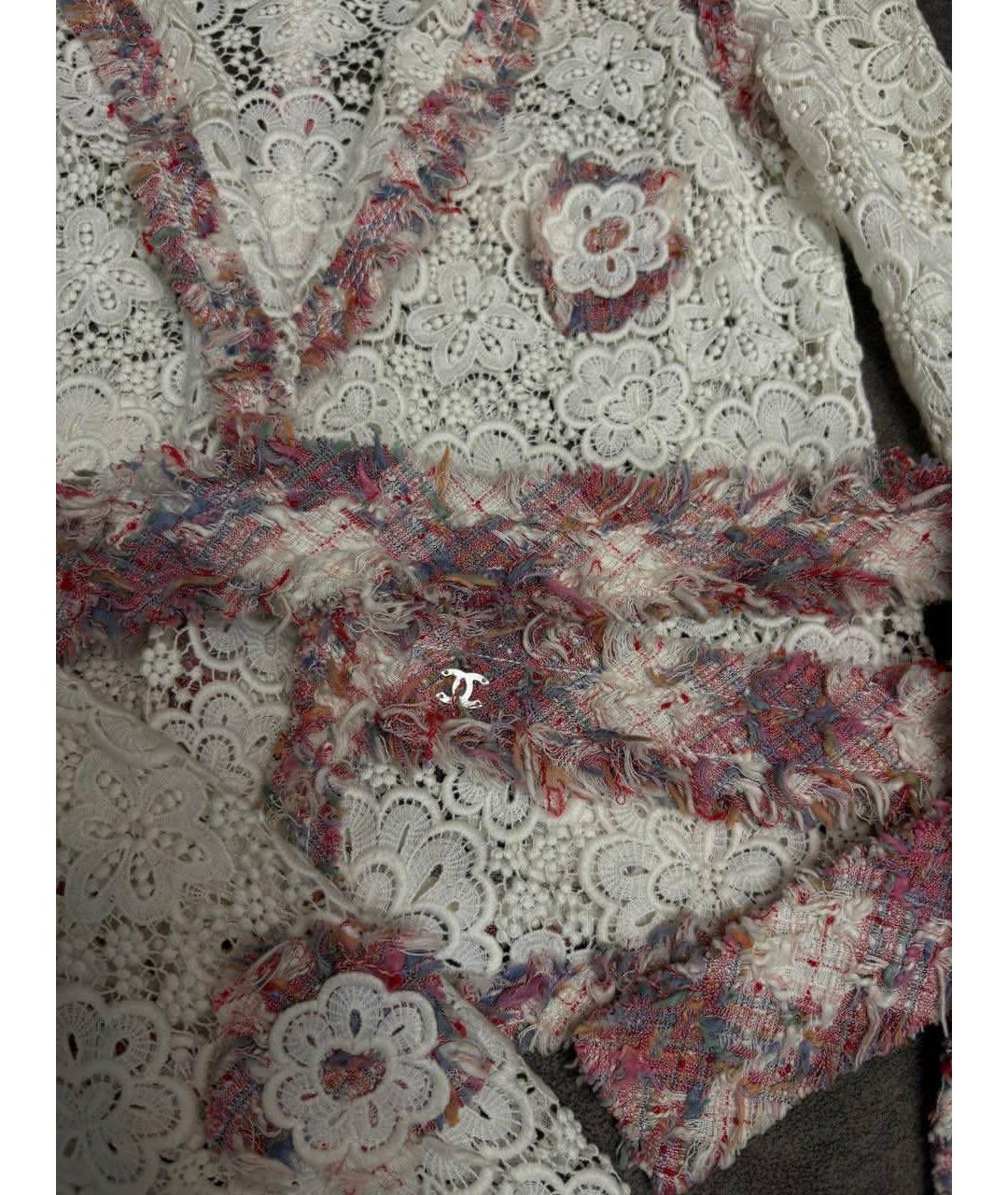 CHANEL Белый хлопковый костюм с юбками, фото 3