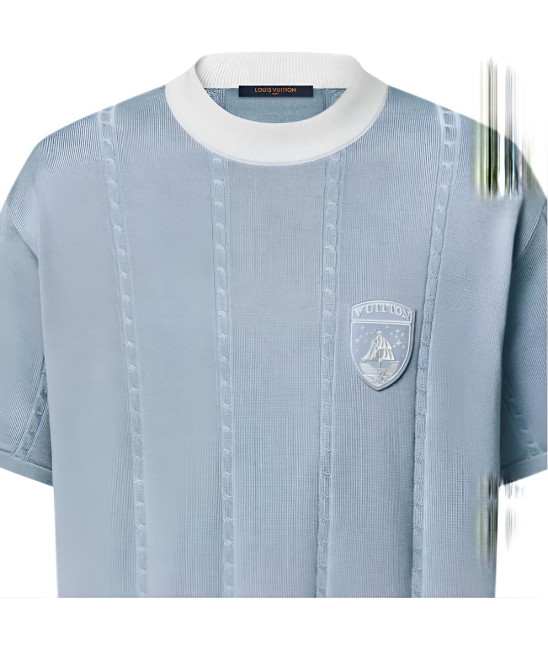 LOUIS VUITTON Голубая футболка, фото 5