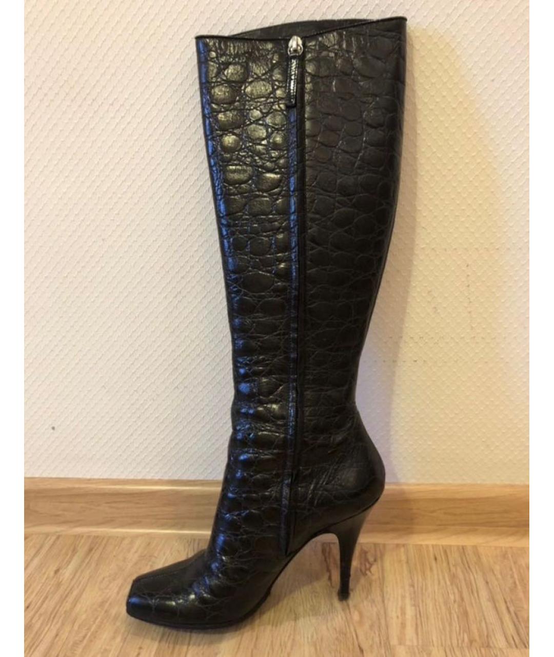 VICINI Черные кожаные сапоги, фото 2