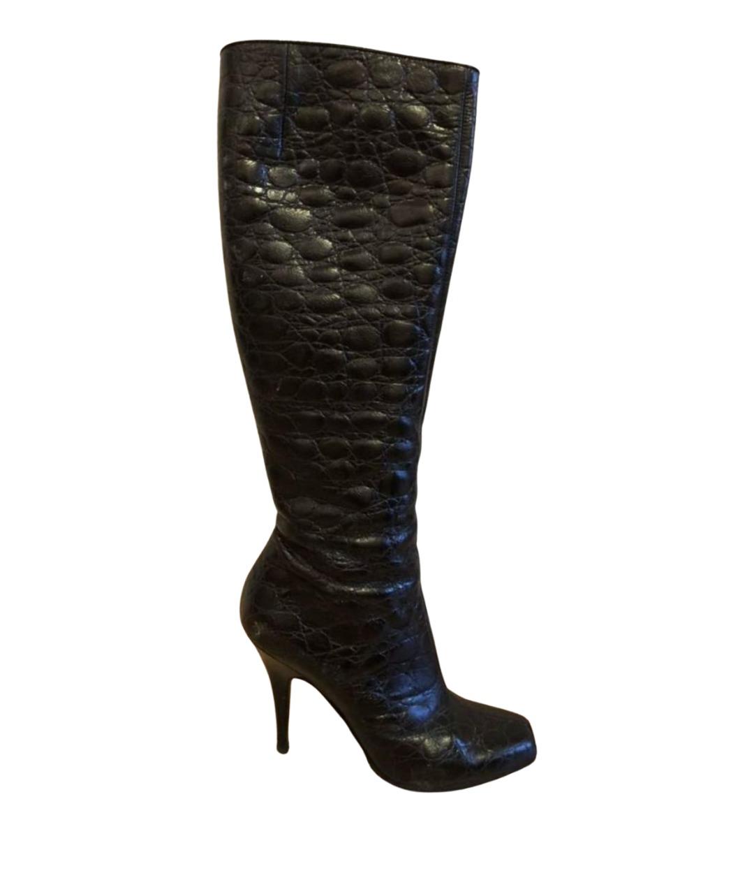 VICINI Черные кожаные сапоги, фото 1