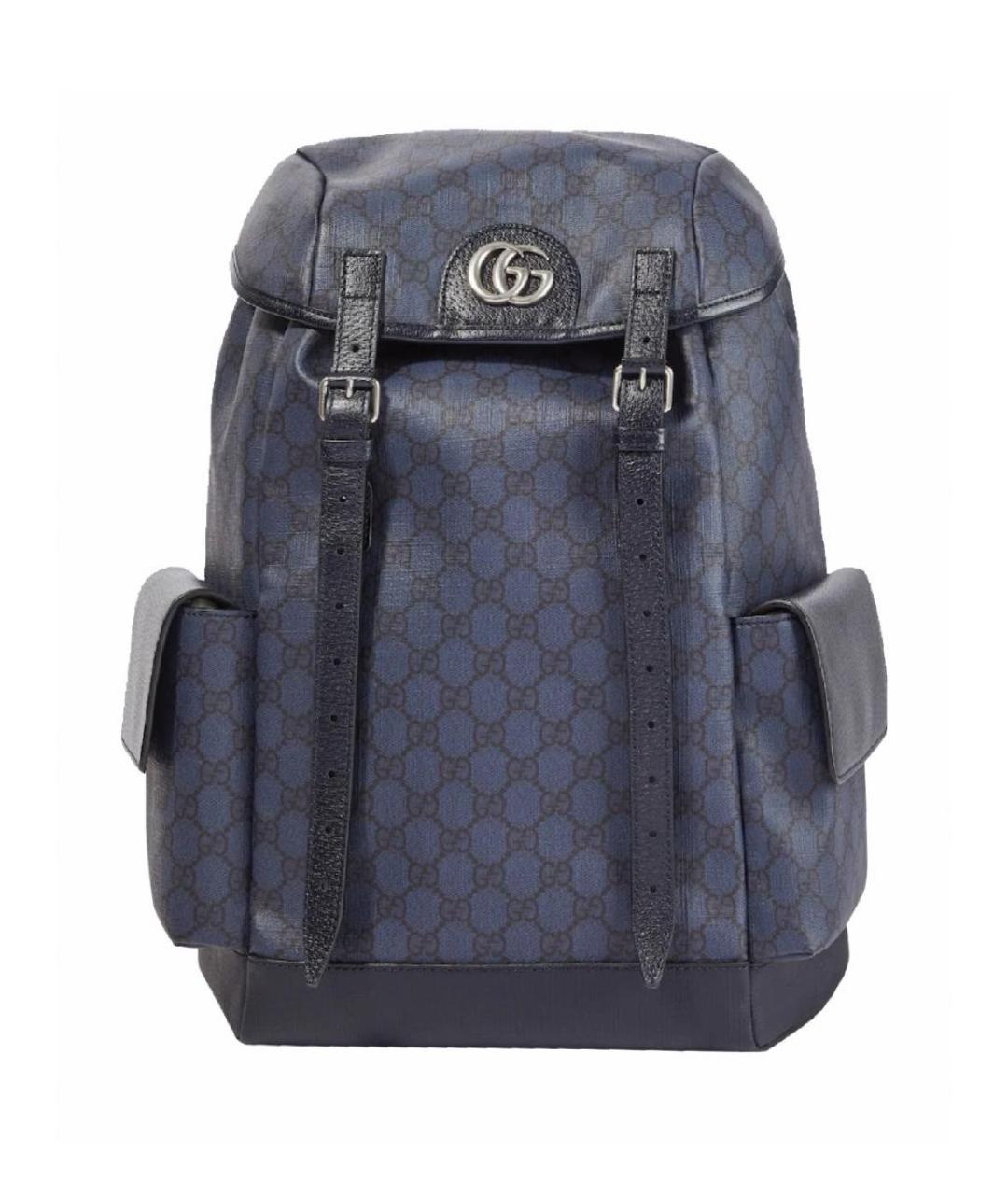 GUCCI Темно-синий кожаный рюкзак, фото 4