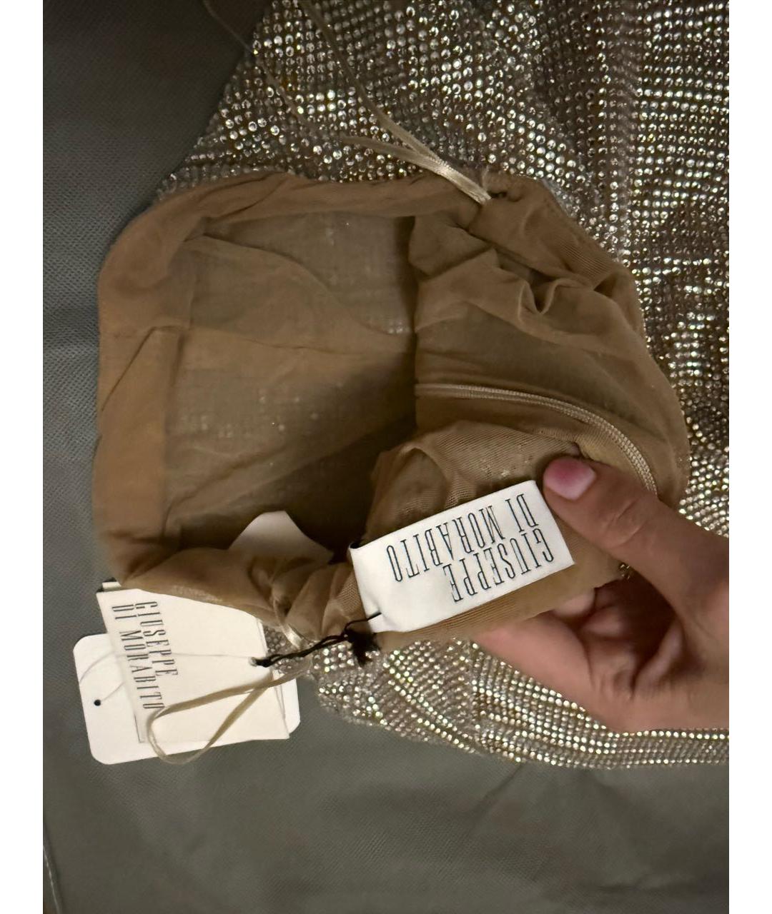 GIUSEPPE DI MORABITO Серебряные полиамидовые прямые брюки, фото 3