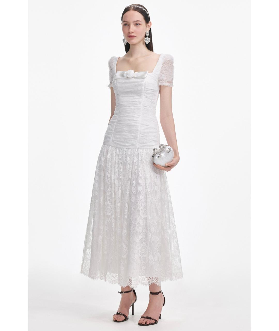 SELF-PORTRAIT Белое коктейльное платье, фото 3