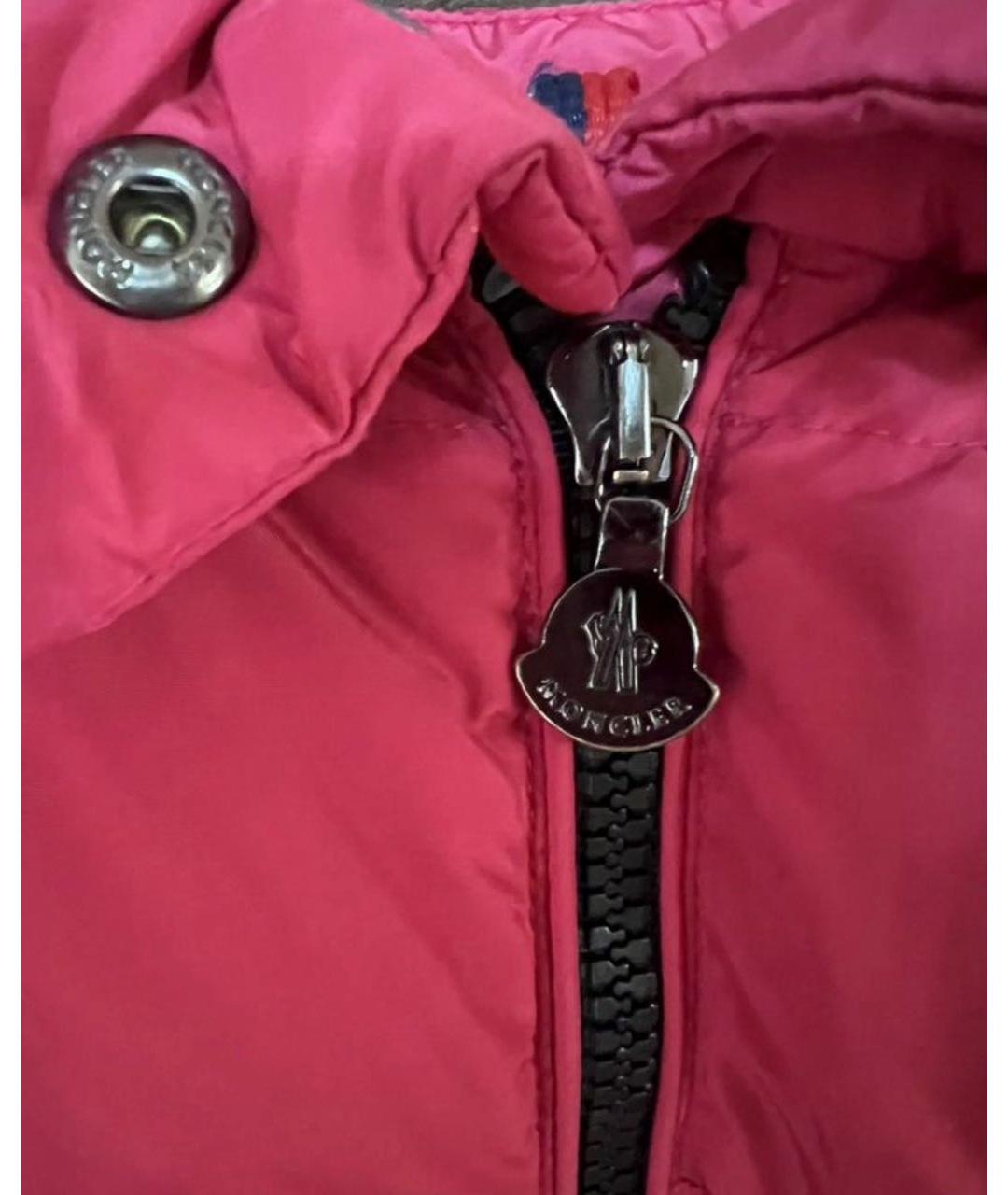 MONCLER Розовые детские джинсы, фото 4