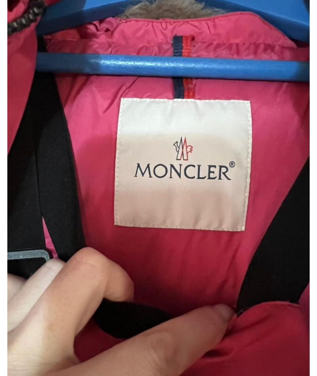 MONCLER Розовые детские джинсы, фото 7