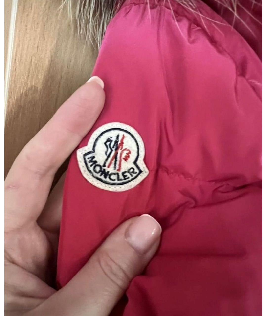 MONCLER Розовые детские джинсы, фото 6