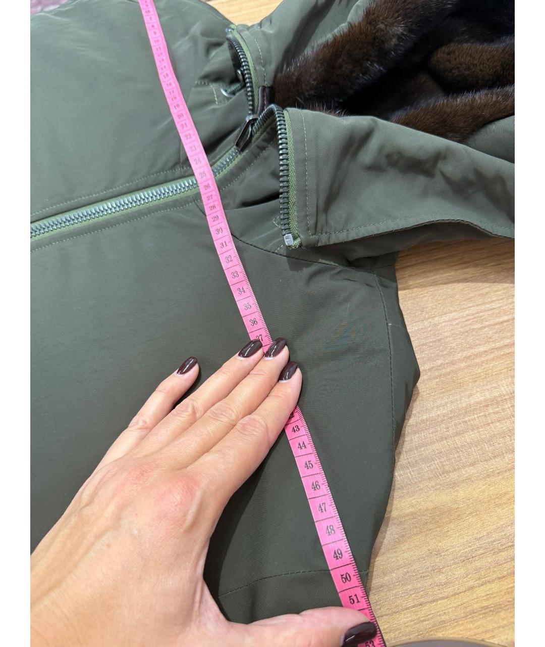 ARMY YVES SALOMON Хаки меховая парка, фото 8