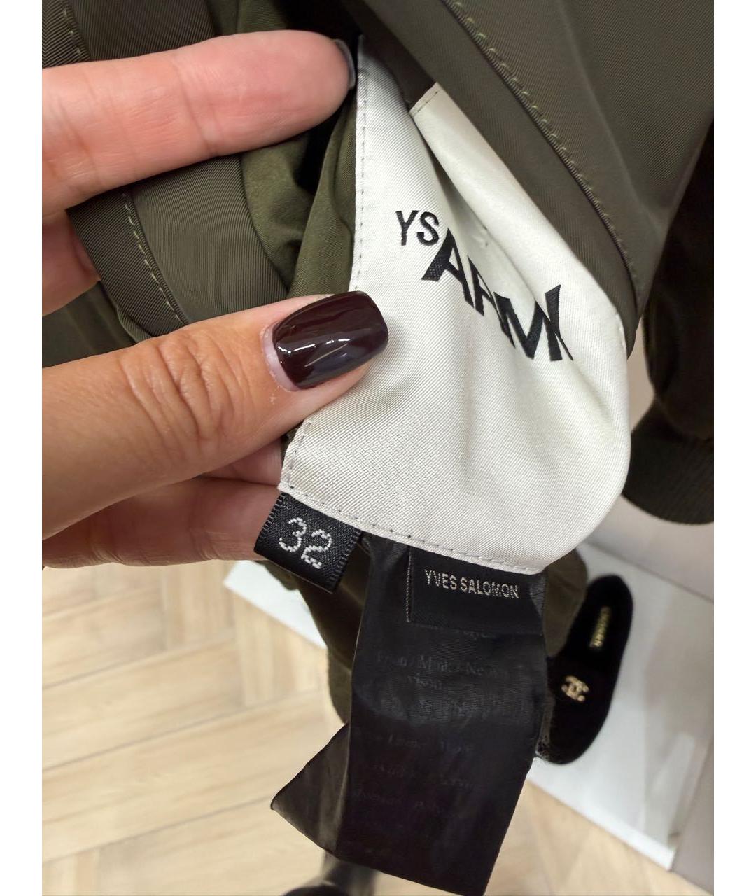 ARMY YVES SALOMON Хаки меховая парка, фото 3