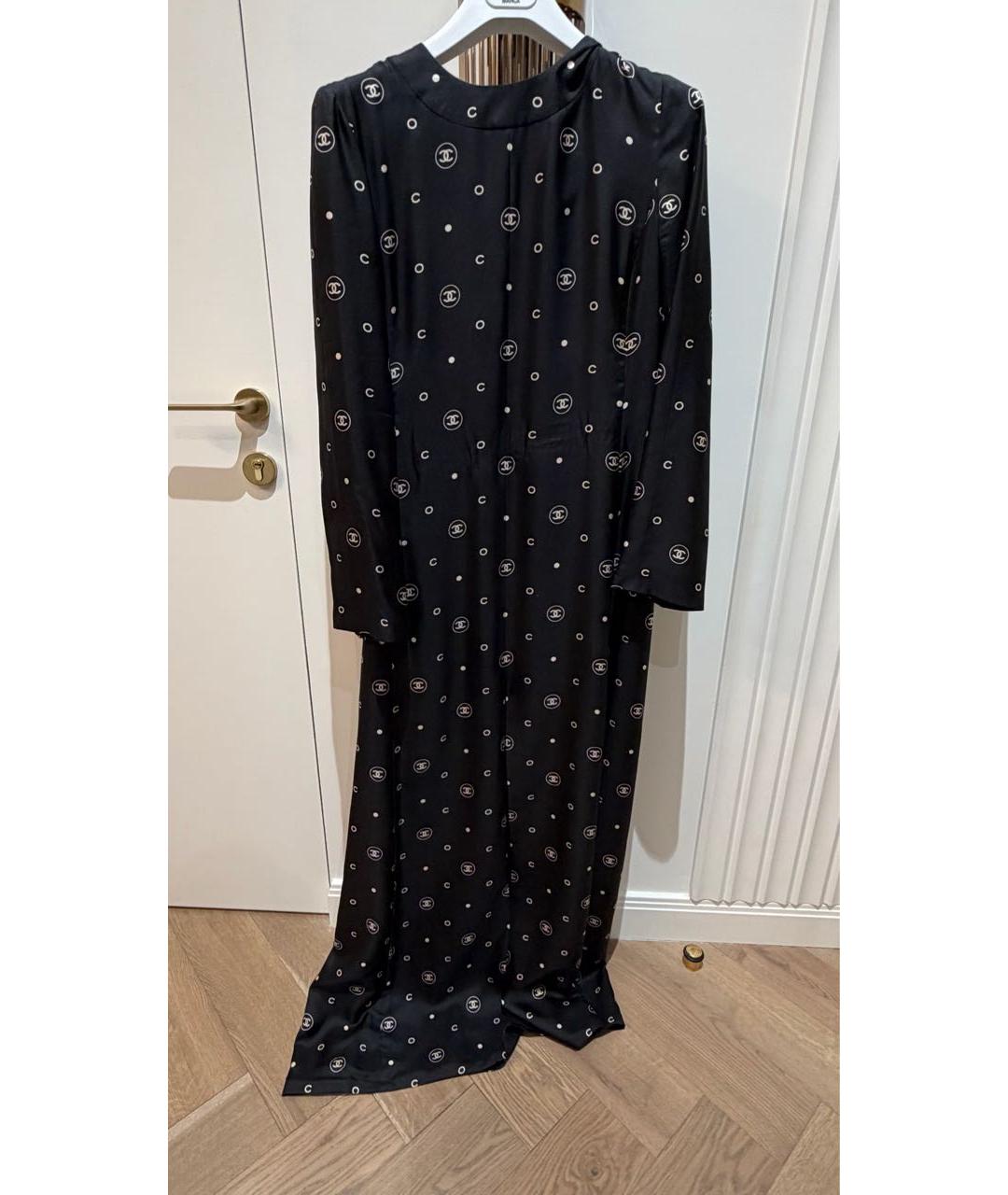 CHANEL Черное шелковое коктейльное платье, фото 7