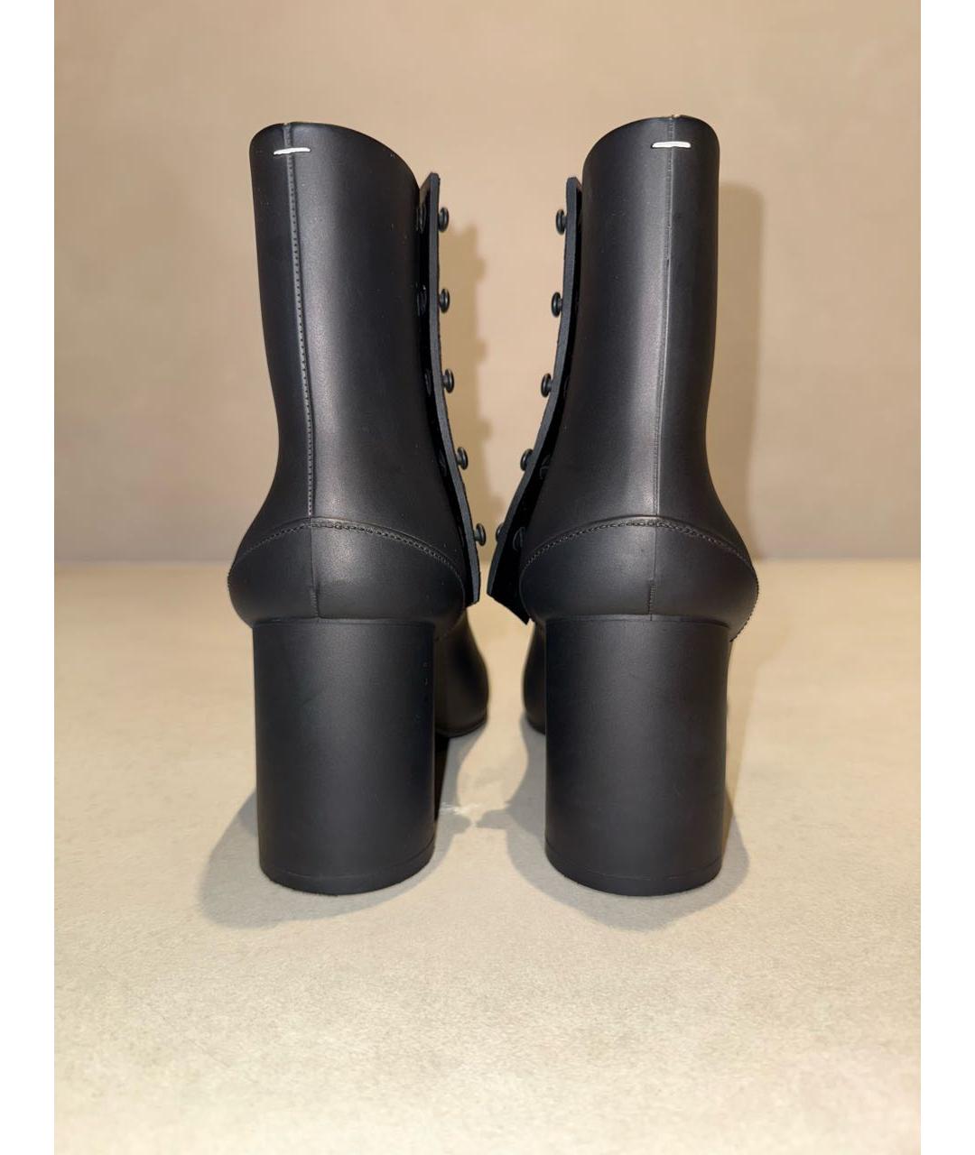 MAISON MARGIELA Черные резиновые ботильоны, фото 7