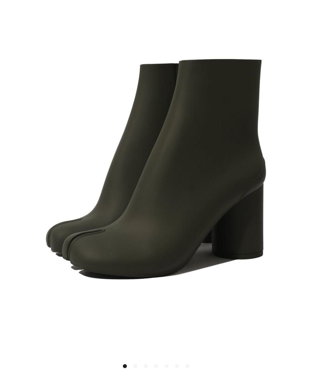 MAISON MARGIELA Черные резиновые ботильоны, фото 3