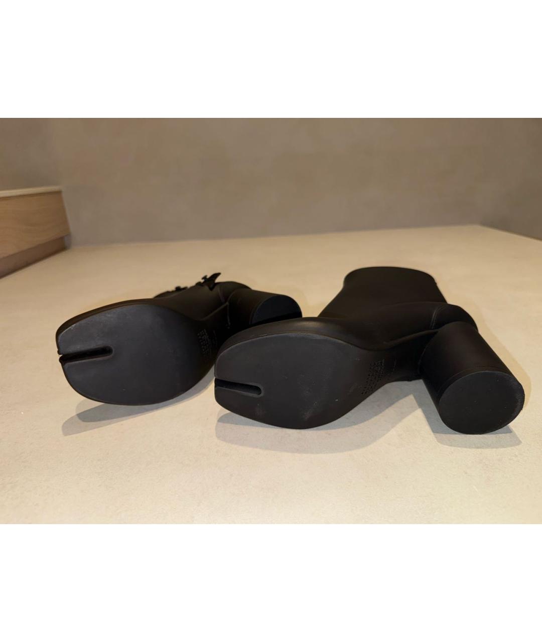 MAISON MARGIELA Черные резиновые ботильоны, фото 8