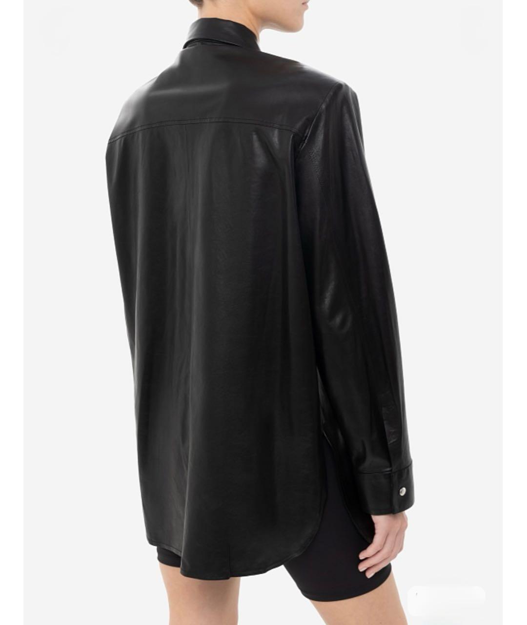 IRO Черная кожаная рубашка, фото 6