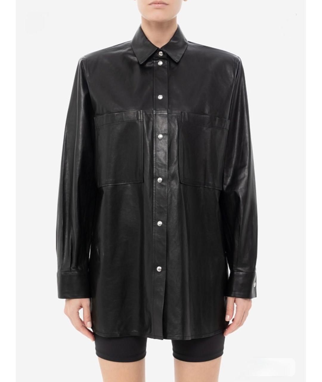 IRO Черная кожаная рубашка, фото 5