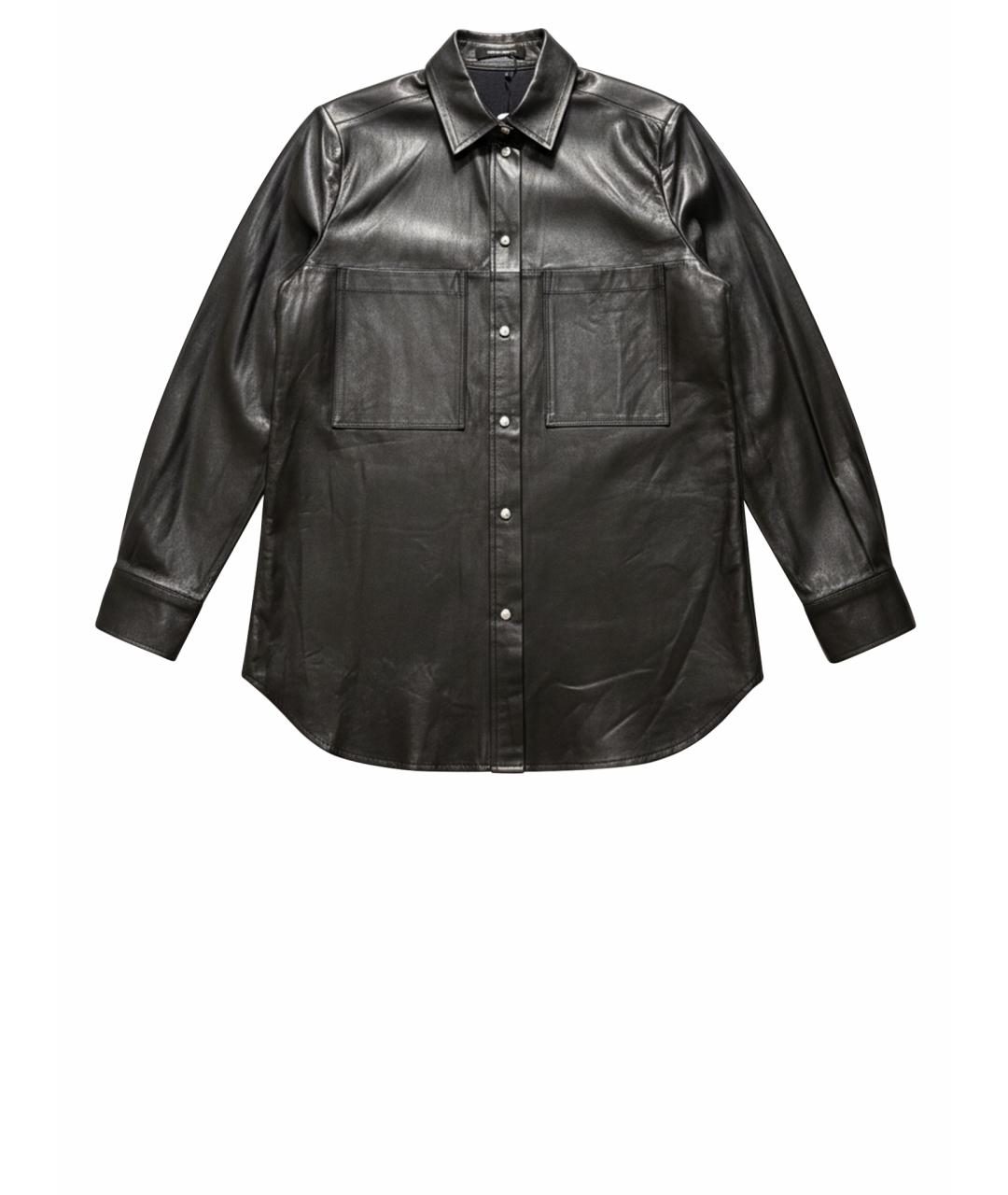 IRO Черная кожаная рубашка, фото 9