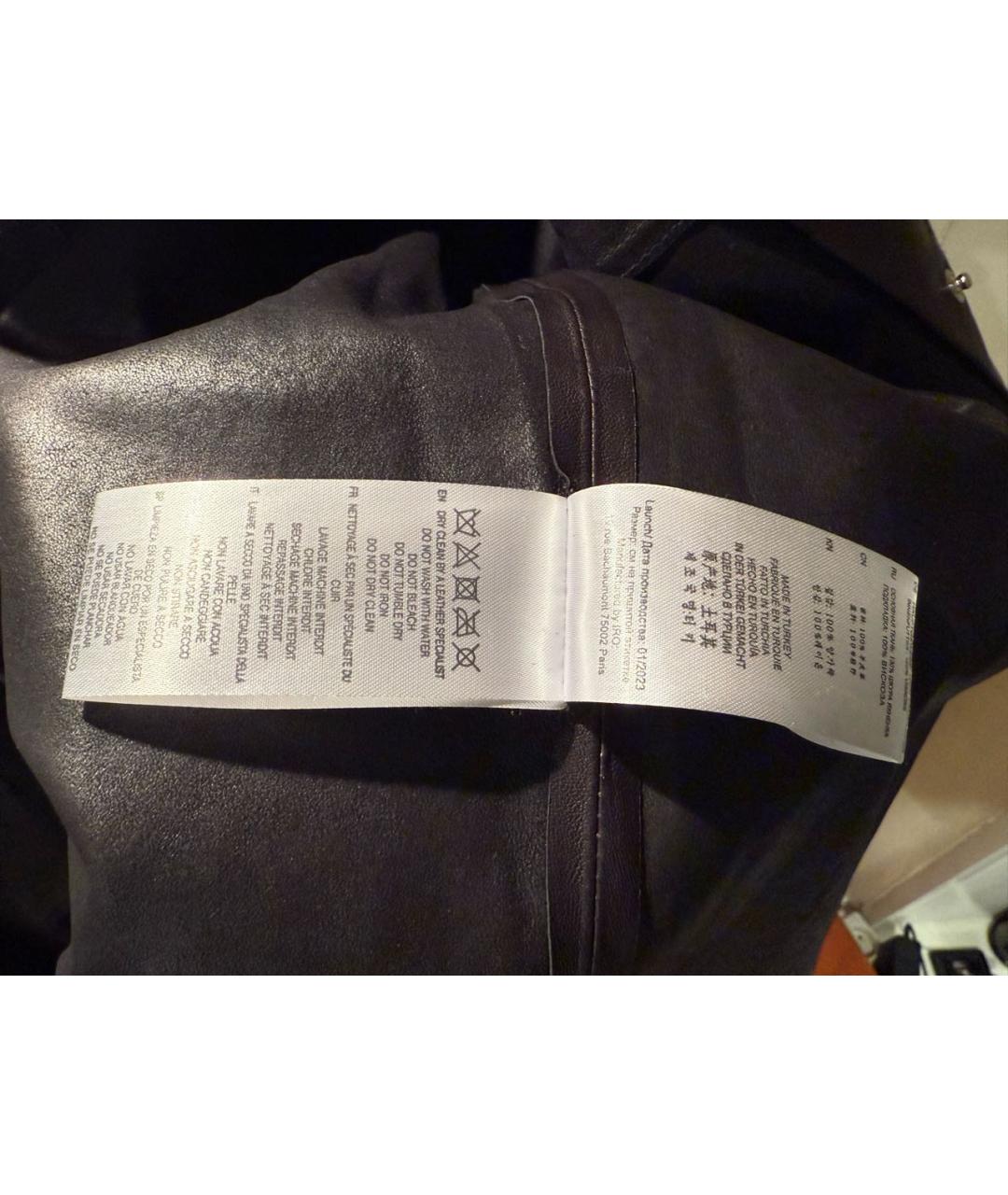 IRO Черная кожаная рубашка, фото 3