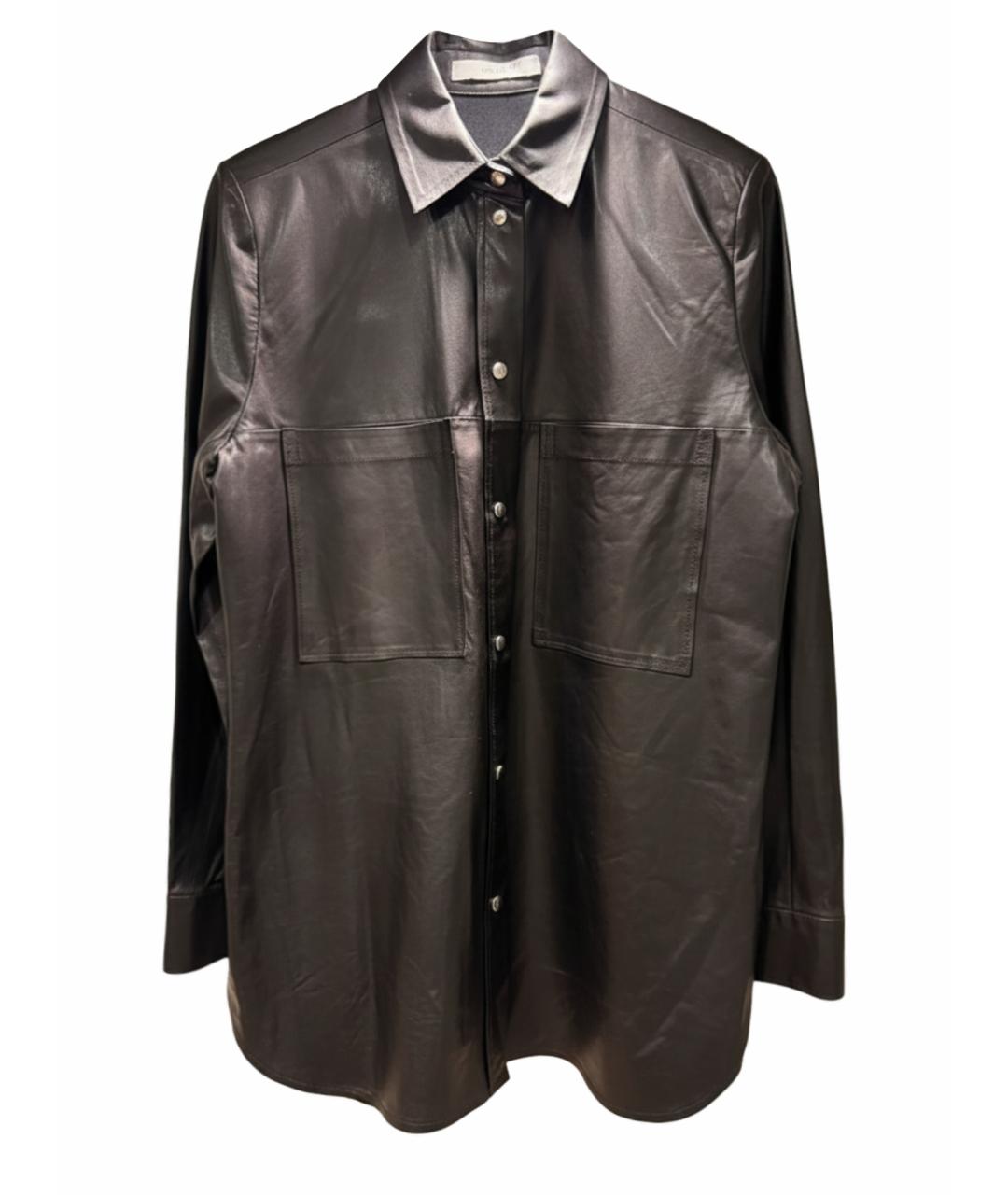 IRO Черная кожаная рубашка, фото 1